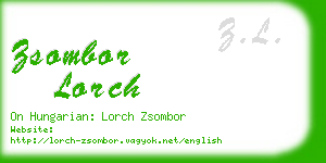 zsombor lorch business card